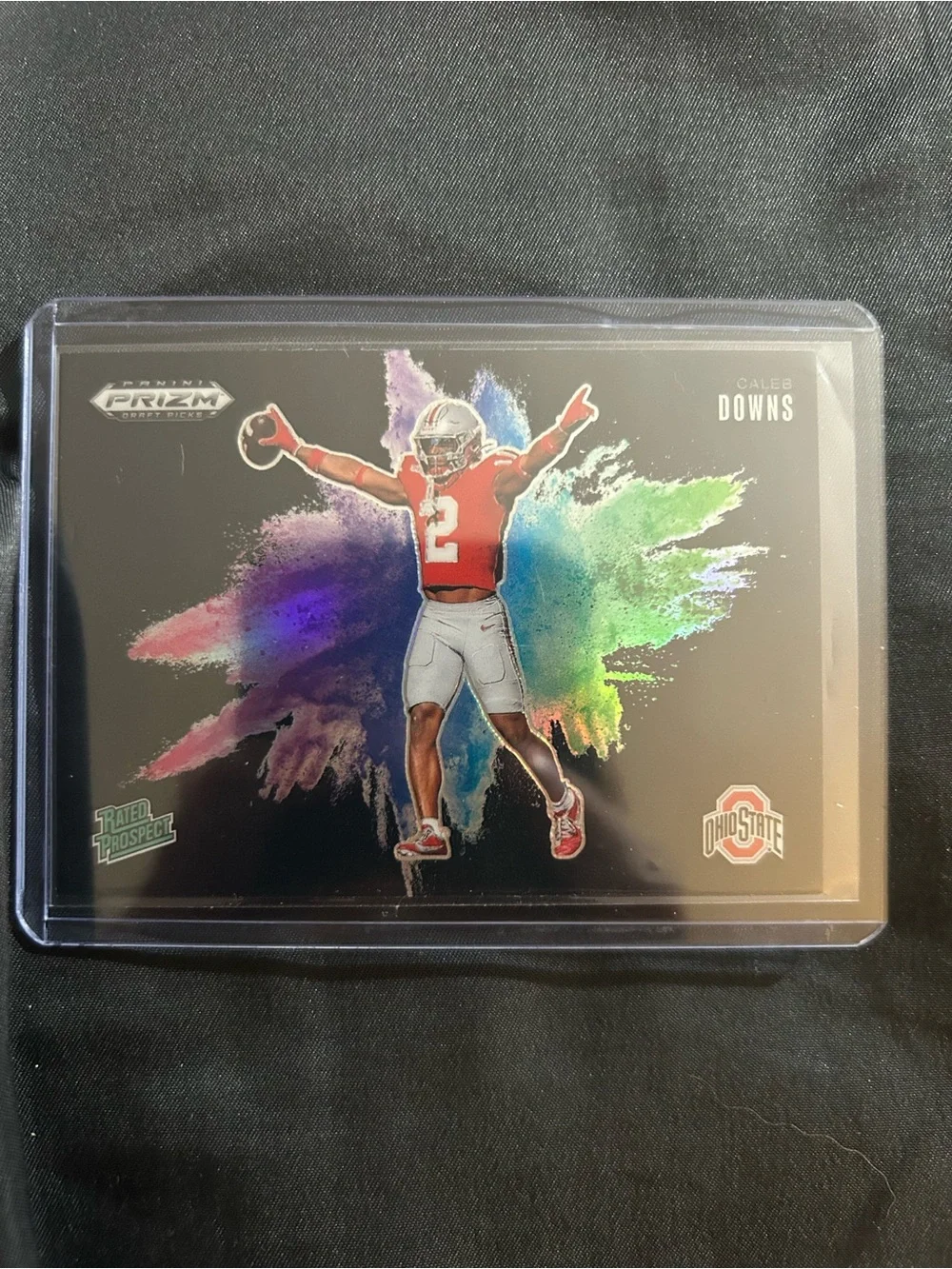 Caleb Downs Prizm Football Card - Multi-Color Splash